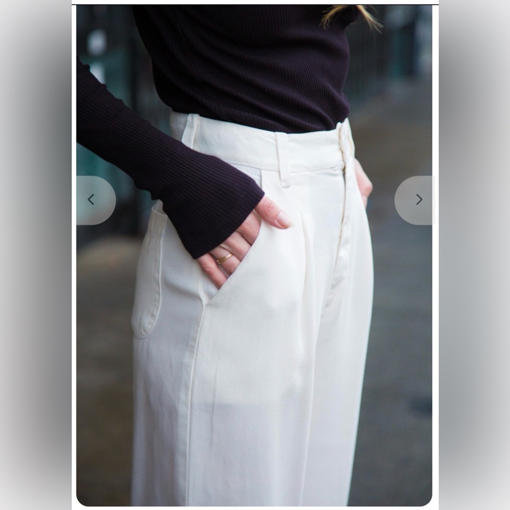 LACAUSA Isabellle Trouser Women’s M White - Picture 3 of 13